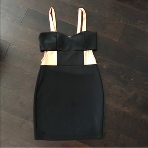 Black and orange dress